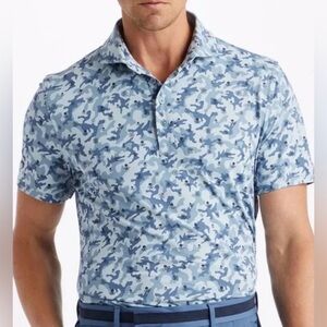 GFORE Men's Mapped Icon Camo Tech Jersey Polo